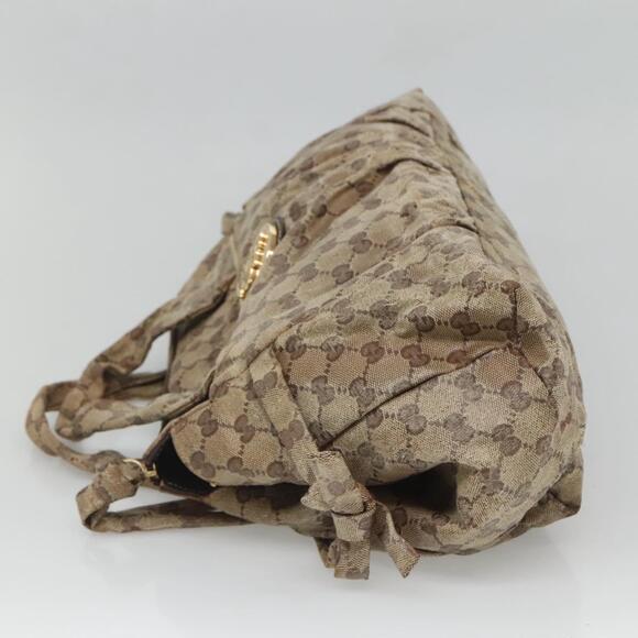 GUCCI GG Crystal Hand Bag Coated Canvas Beige Gold - Picture 4 of 12
